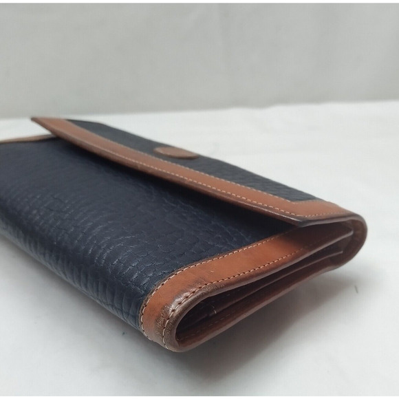 Dooney & Bourke Black Leather Kisslock Pocket Trifold Wallet - VTG Made in USA - Picture 13 of 16